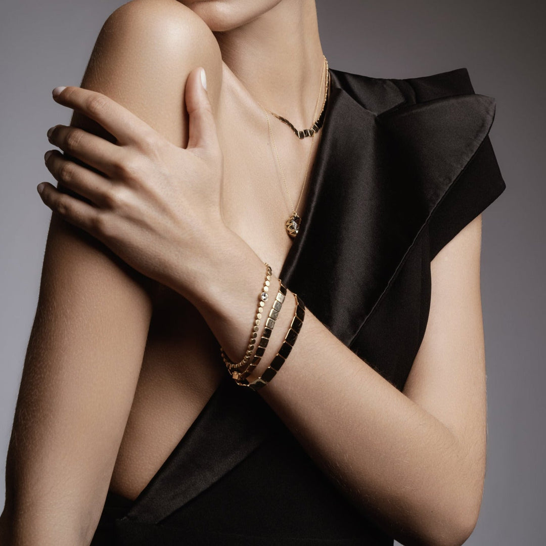 Single Diamond Ripple Bracelet Y - D - Cascade - Ileana Makri