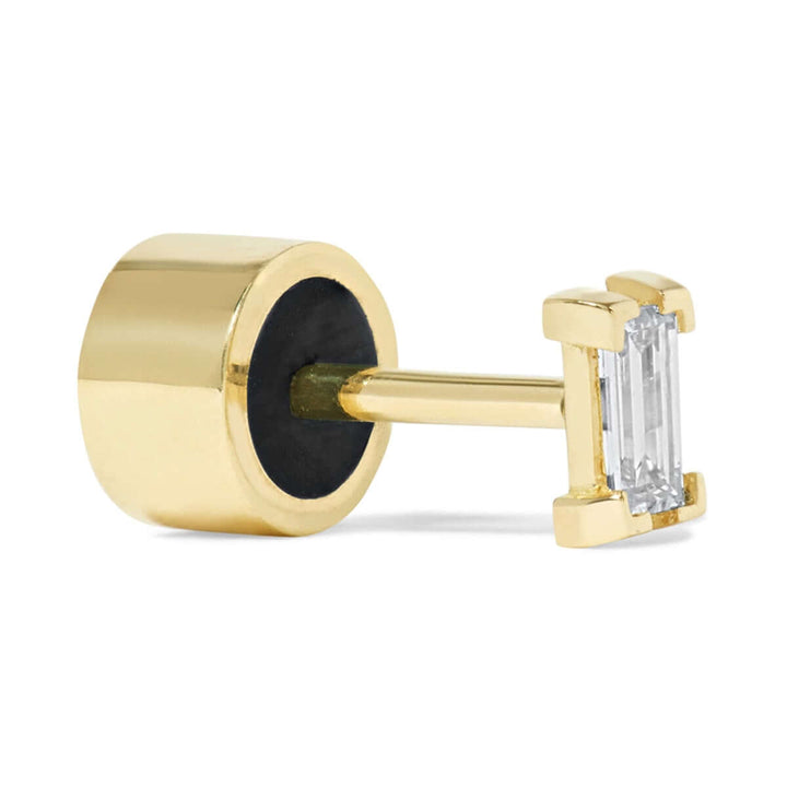 Single Diamond Studs - Baguette - Ileana Makri