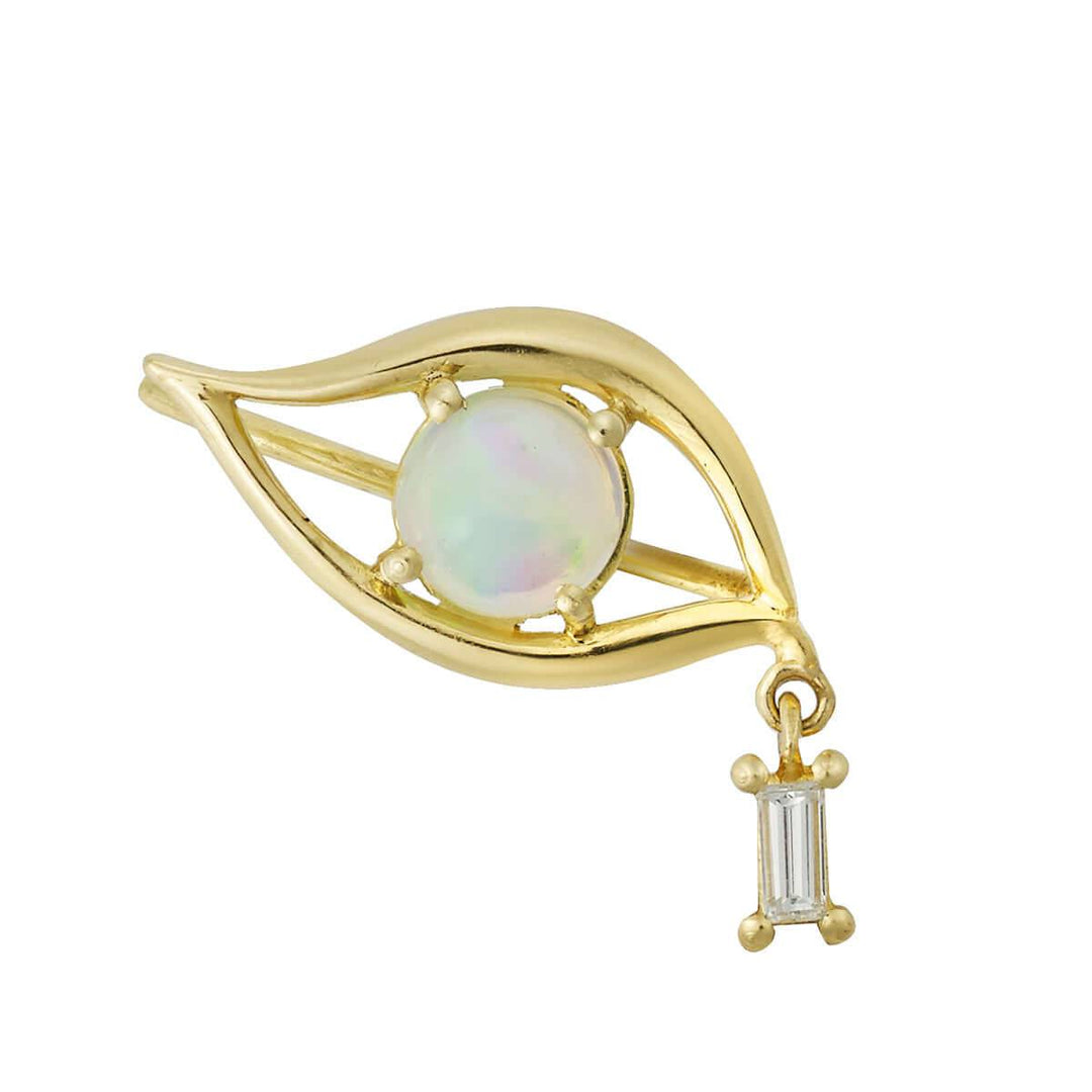 Single Diamond Tear Earring - THE EDIT - Ileana Makri