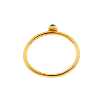 Single Green Agate Ring - Eye M UFO - Ileana Makri store