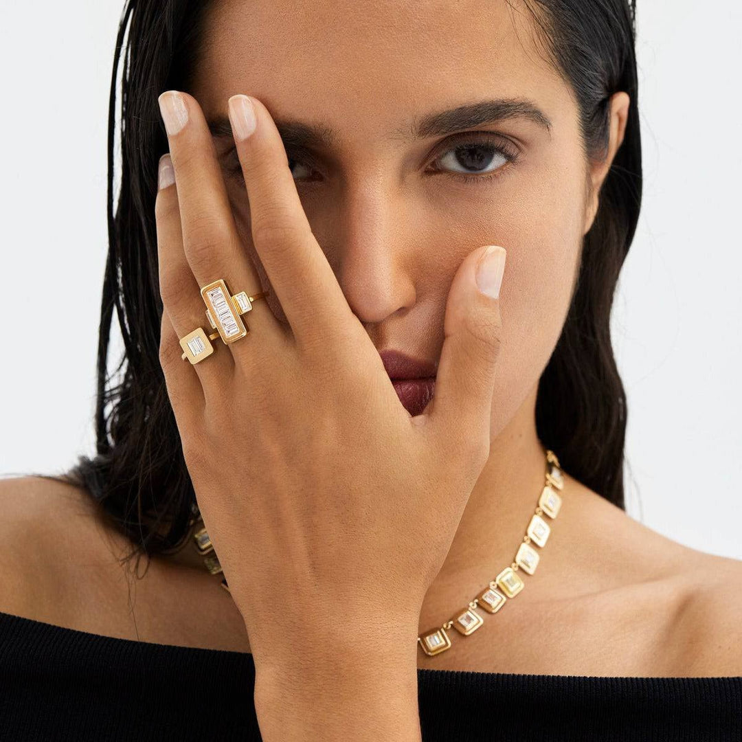 Single Tile Ring Y - D - Tile - Ileana Makri