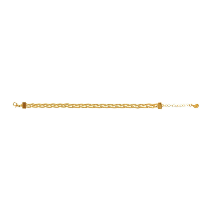 Slim Braid Bracelet Slv - Yg - Maggoosh - Ileana Makri