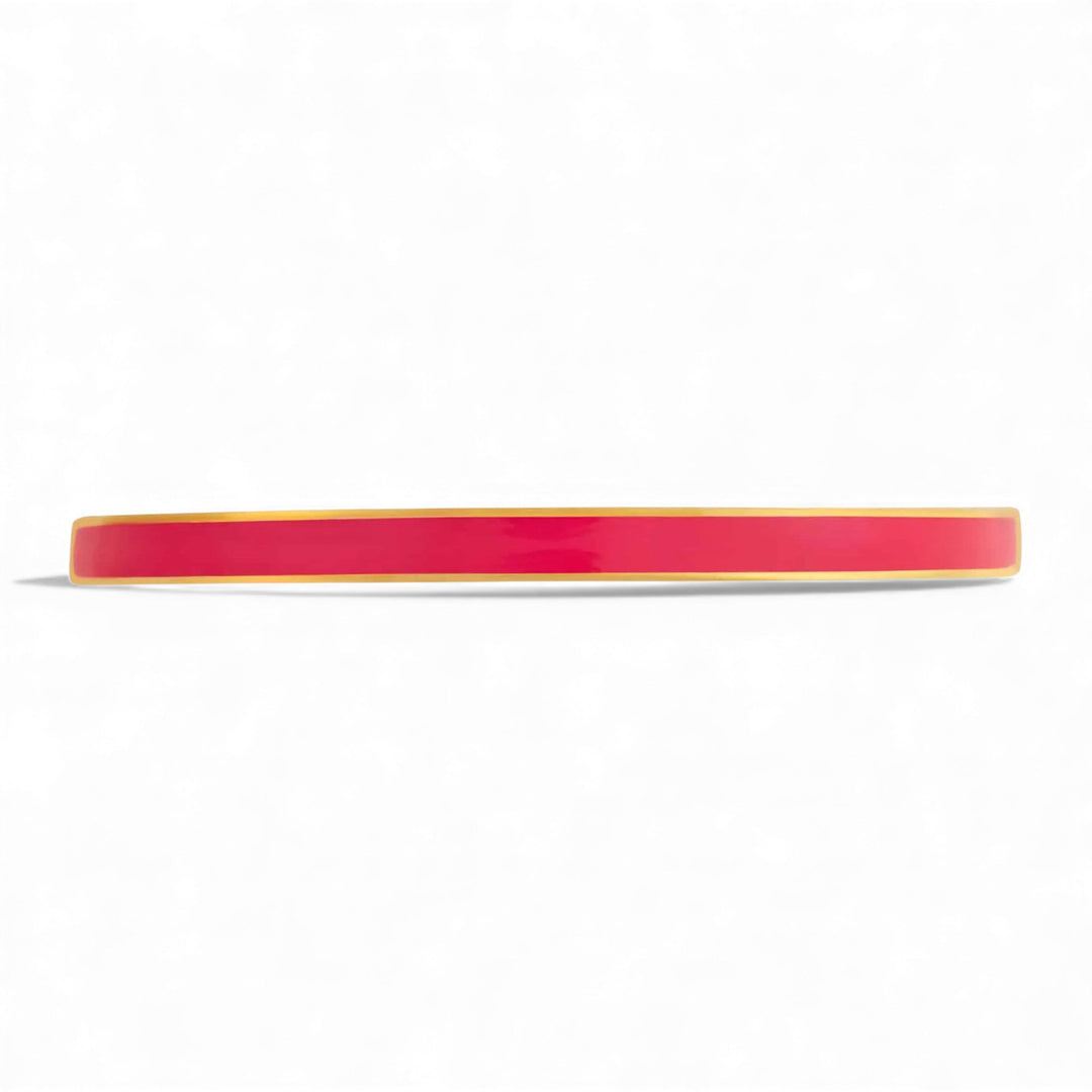 Slim Neon Pink Enamel Cuff - Eye M Neon Rocks - Ileana Makri