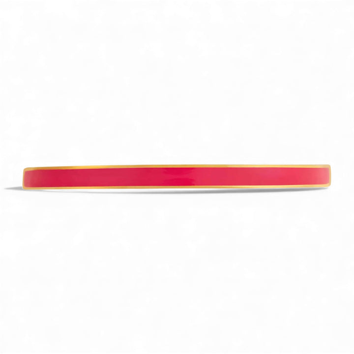 Slim Neon Pink Enamel Cuff - Eye M Neon Rocks - Ileana Makri