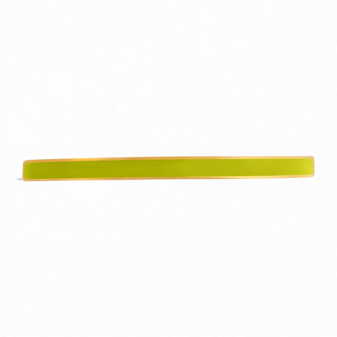 Slim Neon Yellow Enamel Cuff - Eye M Neon Rocks - Ileana Makri