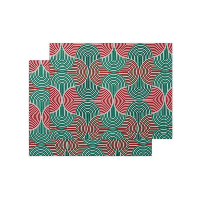 Slinky Verde Placemats in Linen (Set of 2) - La Double J - Ileana Makri store