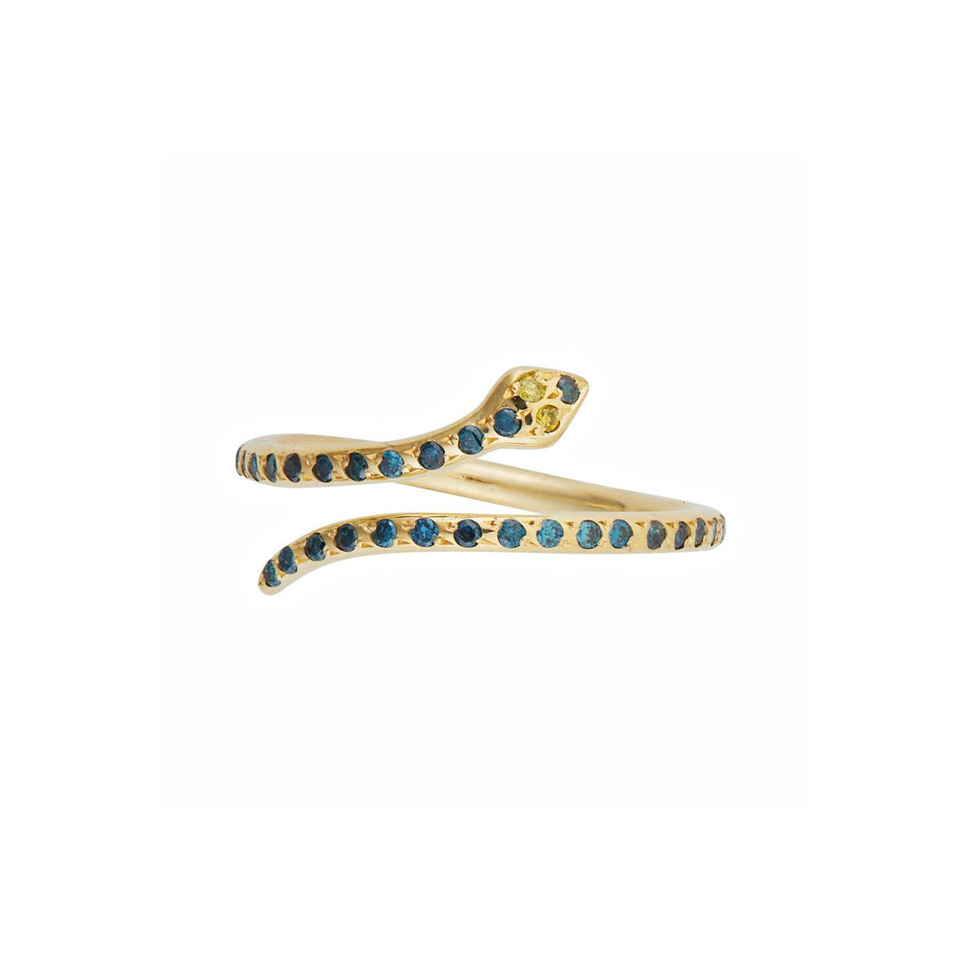 Small Blue Python Ring - SNAKES - Ileana Makri store