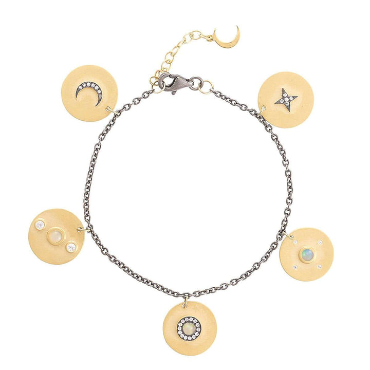 Small Galaxy Charm Bracelet - Eye M UFO - Ileana Makri store