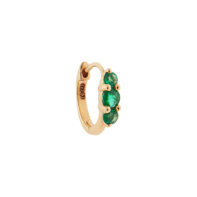 Small Oval Hoops 3 Emerald Rivulet - Rivulet - Ileana Makri store