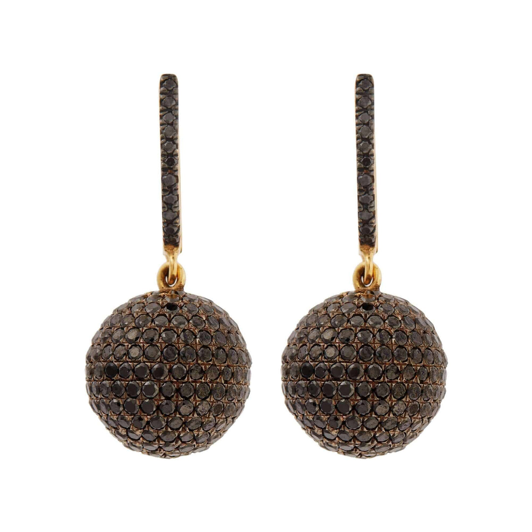 Small Pave Clip Ball Earrings Y - Oxs - Bd - Classic - Ileana Makri