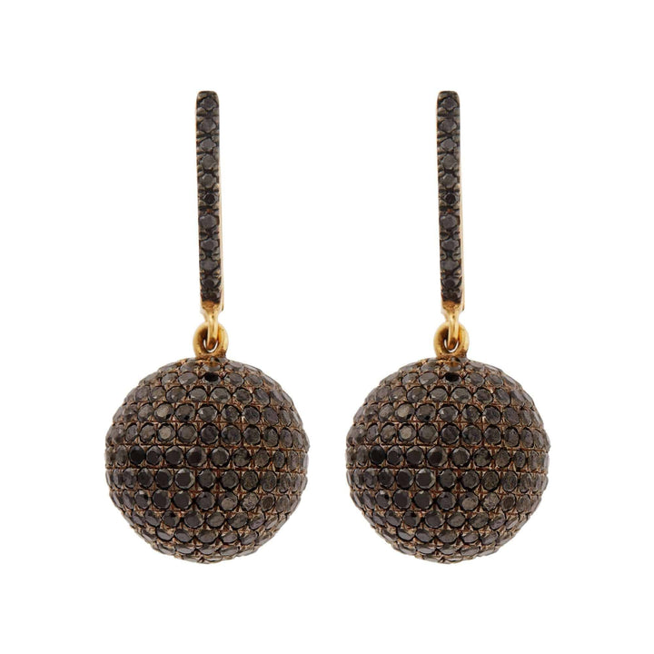 Small Pave Clip Ball Earrings Y - Oxs - Bd - Classic - Ileana Makri