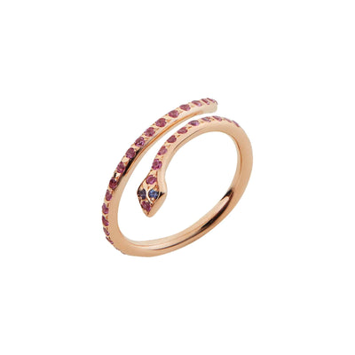 Small Pink Python Ring - SNAKES - Ileana Makri store