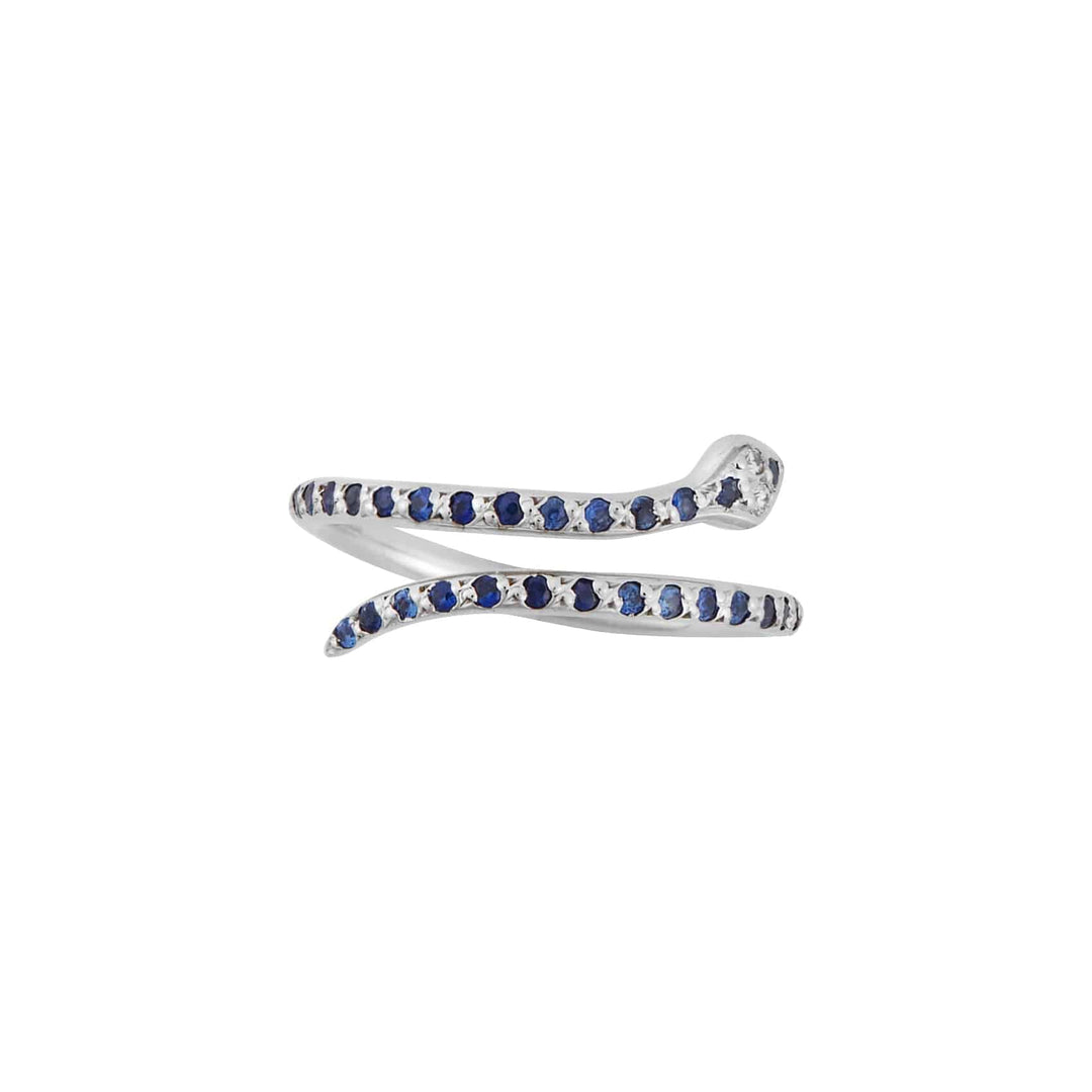 Small Python Ring Blue Sapphires - SNAKES - Ileana Makri
