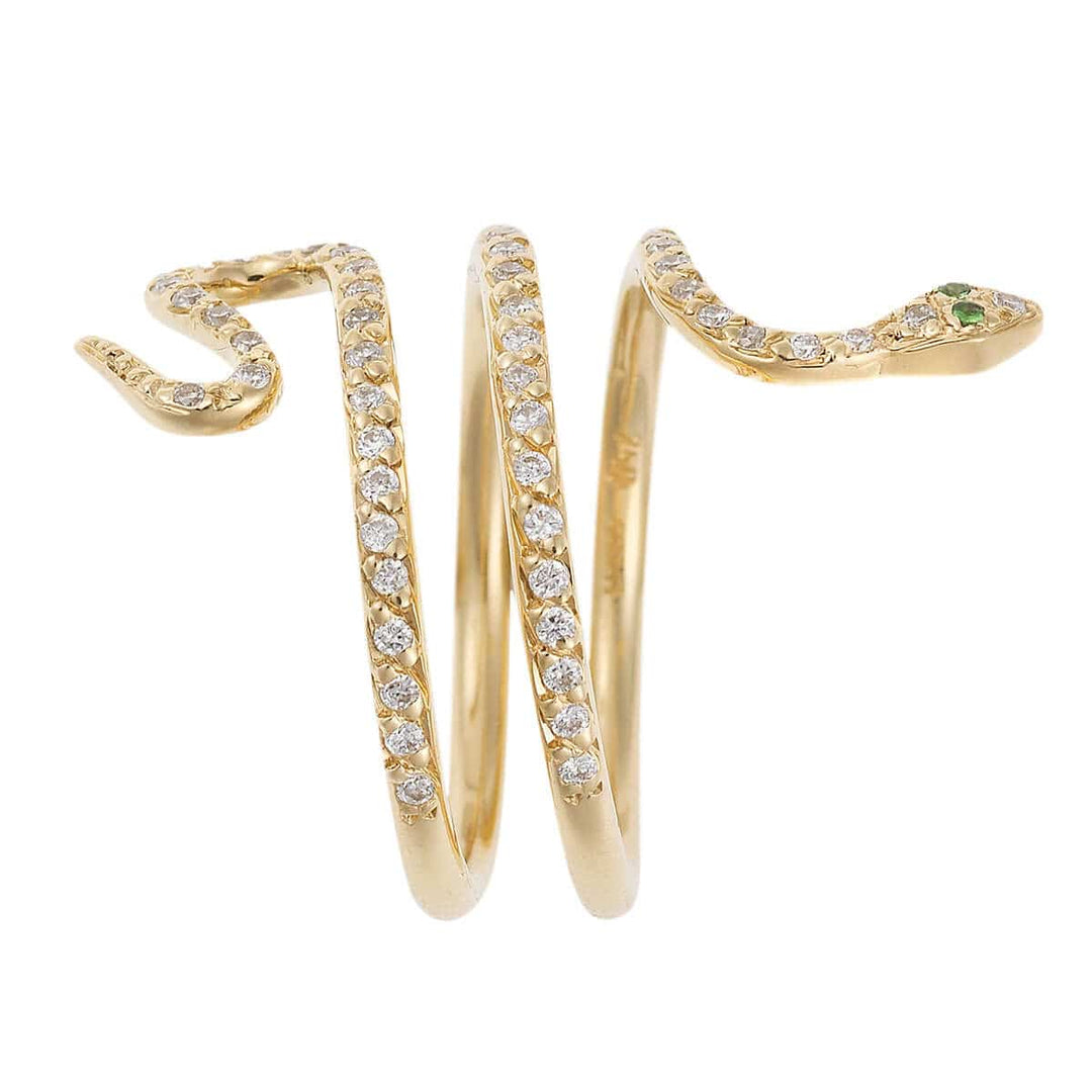 Small Single Python Ring Y - D - Ts - SNAKES - Ileana Makri