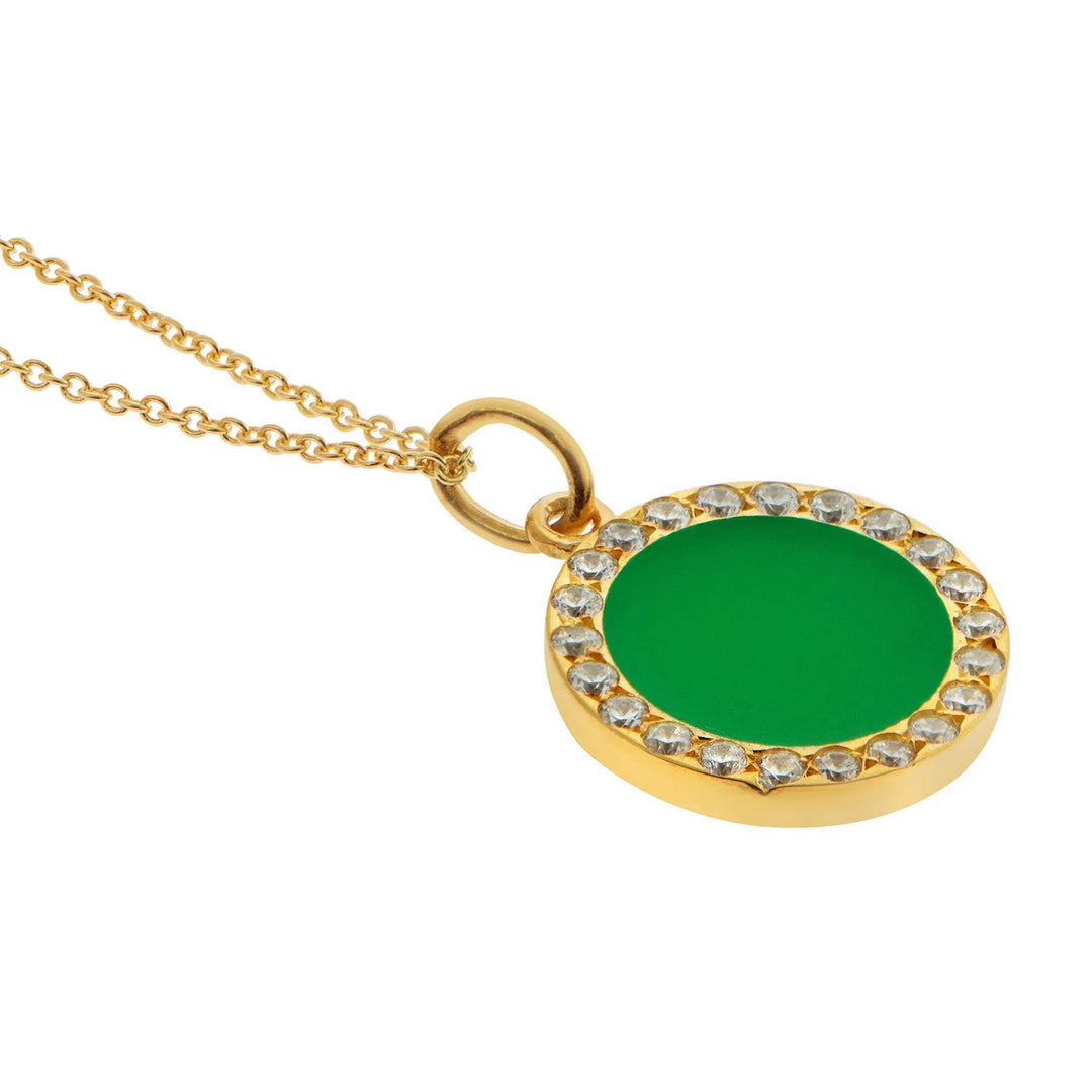 Smooth Enamel Pendant - Eye M Neon Rocks - Ileana Makri