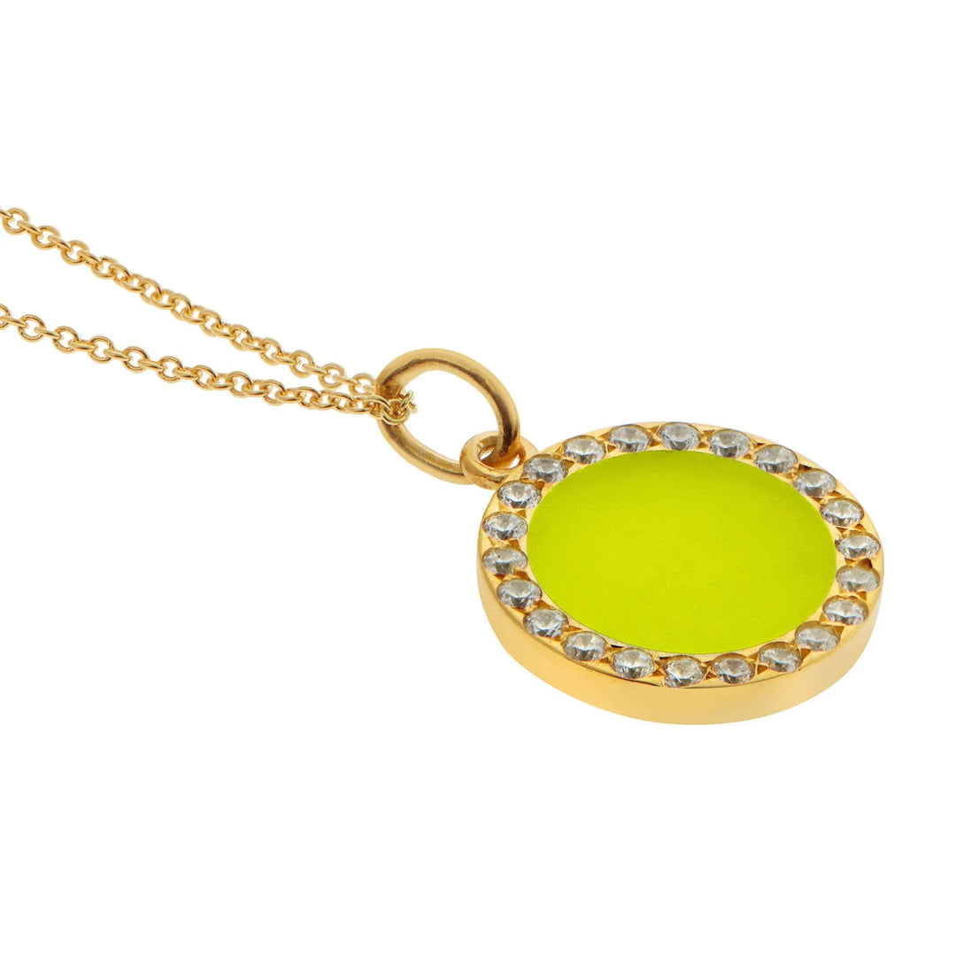 Smooth Enamel Pendant - Eye M Neon Rocks - Ileana Makri
