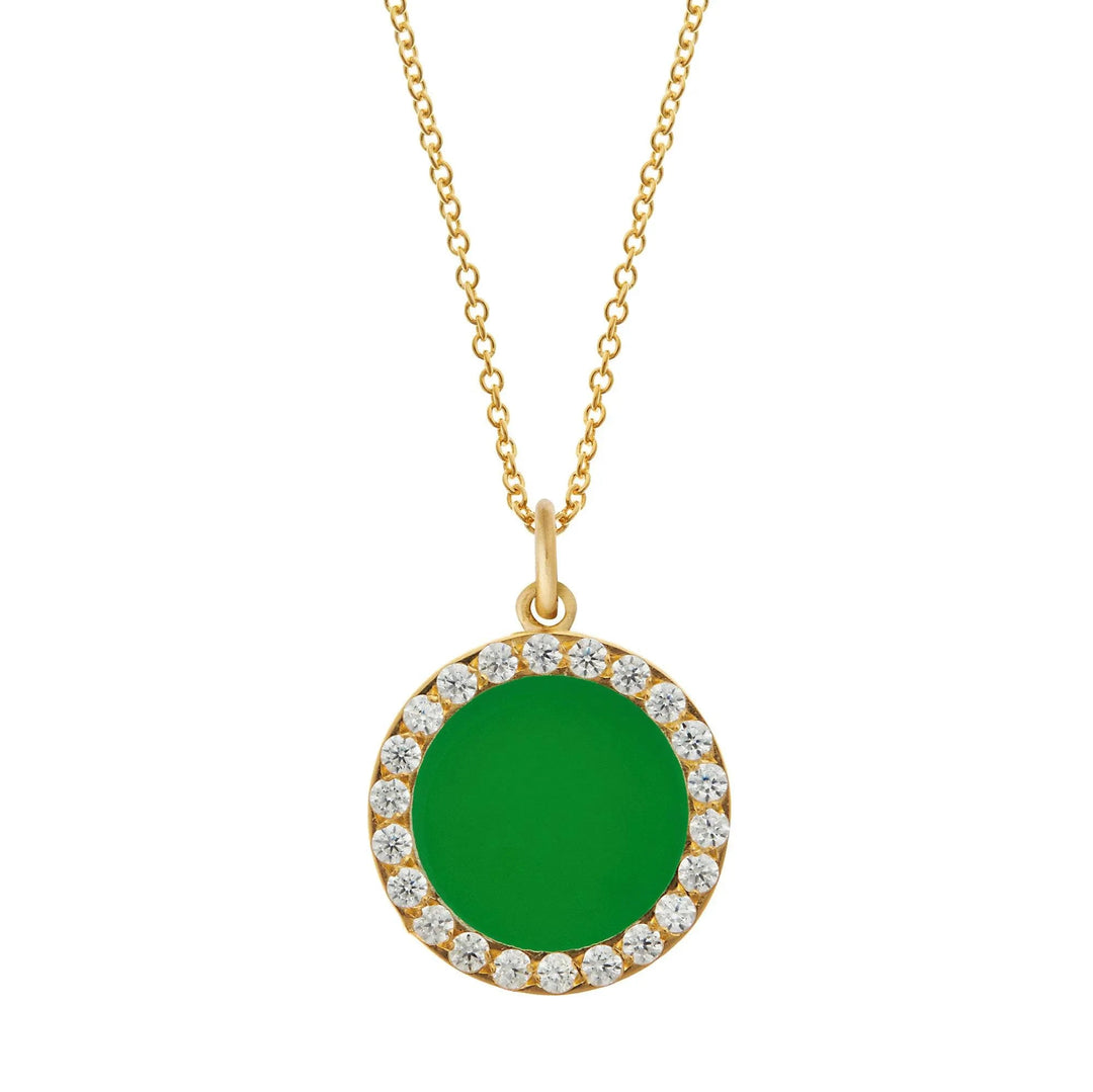 Smooth Enamel Pendant - Eye M Neon Rocks - Ileana Makri