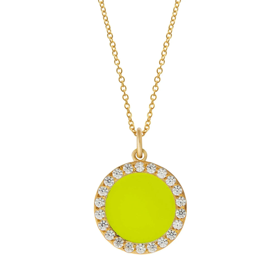 Smooth Enamel Pendant - Eye M Neon Rocks - Ileana Makri
