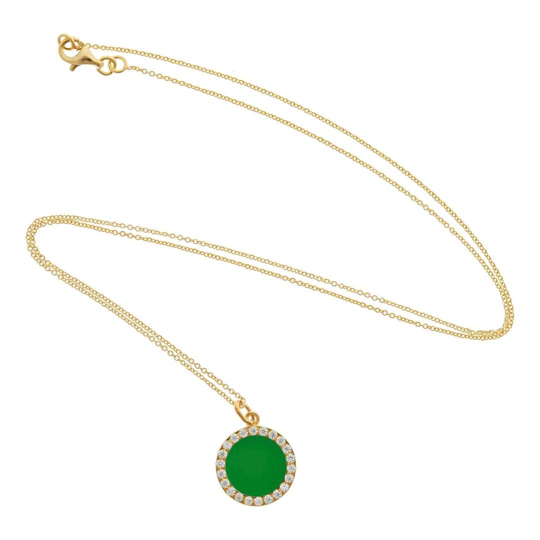 Smooth Enamel Pendant - Eye M Neon Rocks - Ileana Makri