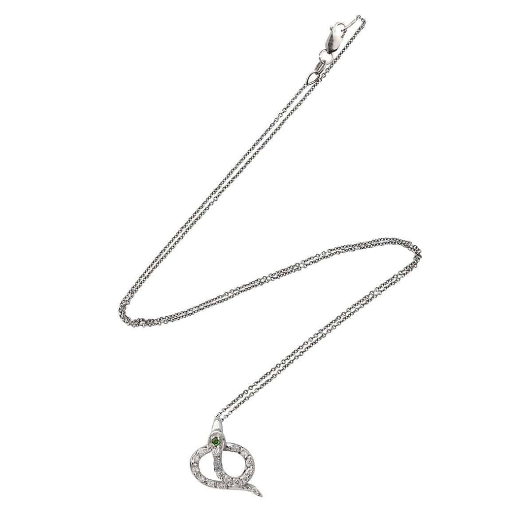 Snake Pendant Pave W - D - Ts - SNAKES - Ileana Makri