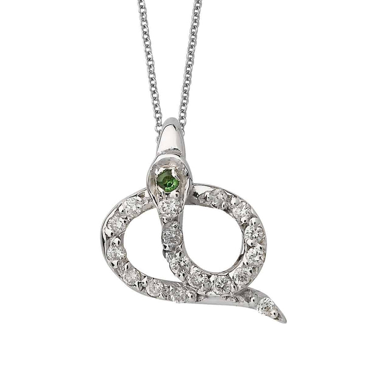 Snake Pendant Pave W - D - Ts - SNAKES - Ileana Makri