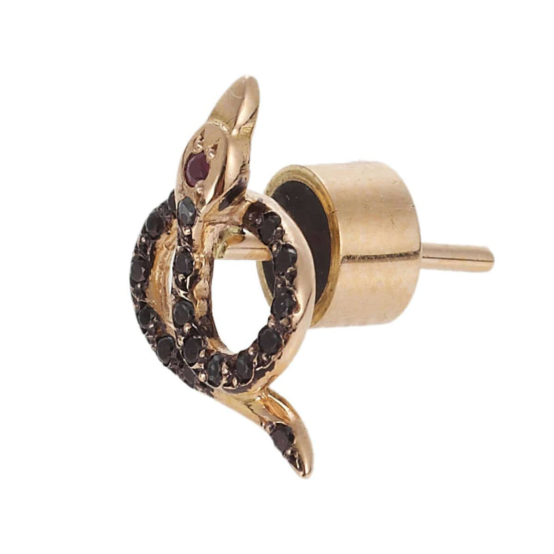 Snake Studs Pave P - Bd - Ru - SNAKES - Ileana Makri