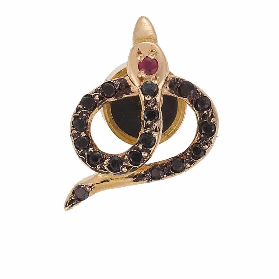 Snake Studs Pave P - Bd - Ru - SNAKES - Ileana Makri