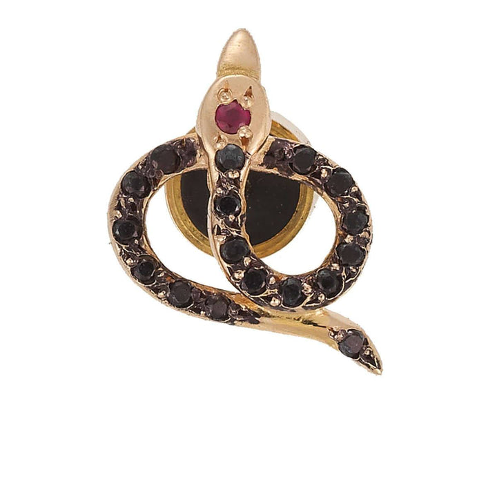 Snake Studs Pave P - Bd - Ru - SNAKES - Ileana Makri