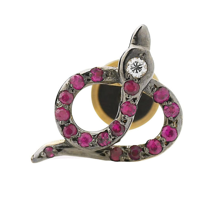 Snake Studs Pave P - OXS - RU - D - SNAKES - Ileana Makri