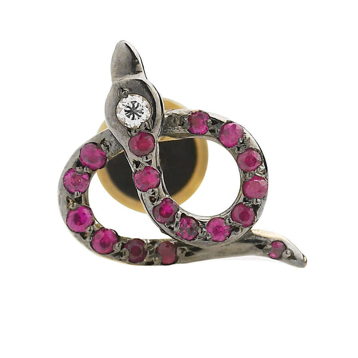 Snake Studs Pave P - OXS - RU - D - SNAKES - Ileana Makri
