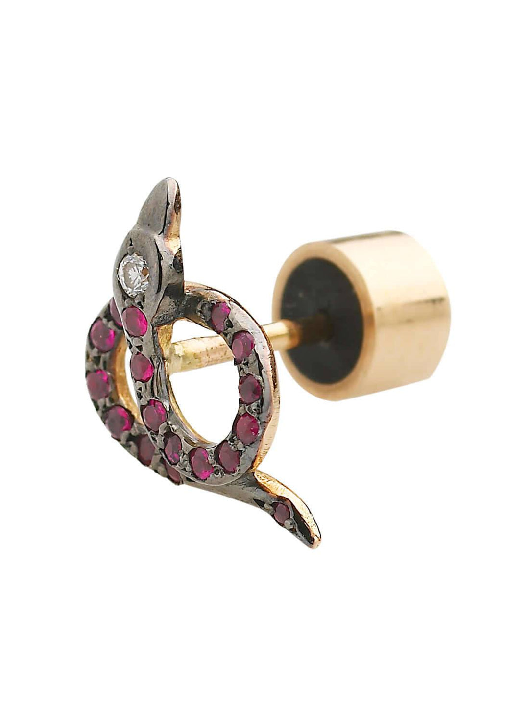 Snake Studs Pave P-OXS-RU-D - SNAKES - Ileana Makri store