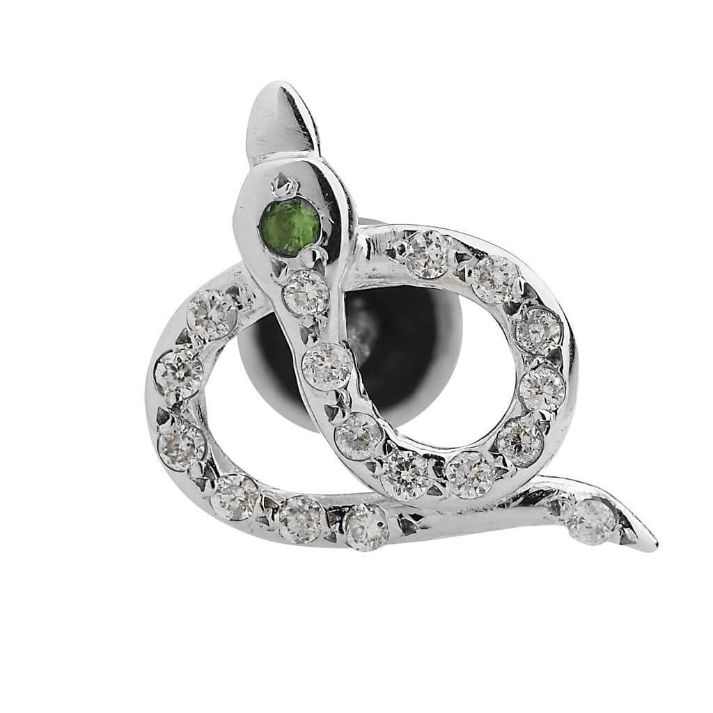 Snake Studs Pave W - D - Ts - SNAKES - Ileana Makri