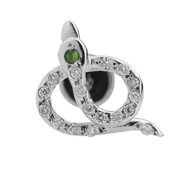 Snake Studs Pave W - D - Ts - SNAKES - Ileana Makri