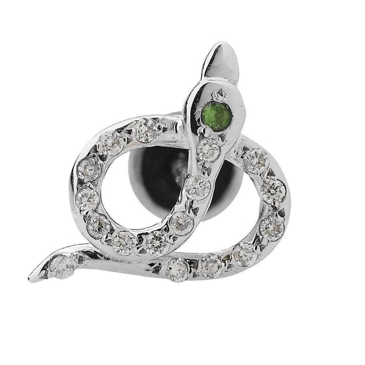 Snake Studs Pave W - D - Ts - SNAKES - Ileana Makri