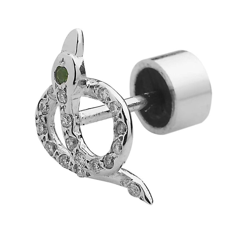 Snake Studs Pave W - D - Ts - SNAKES - Ileana Makri