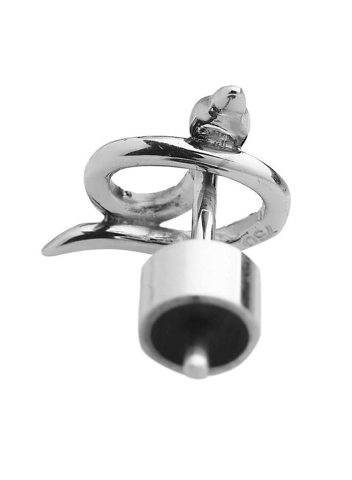 Snake Studs Pave W - Ox - Bd - d - SNAKES - Ileana Makri