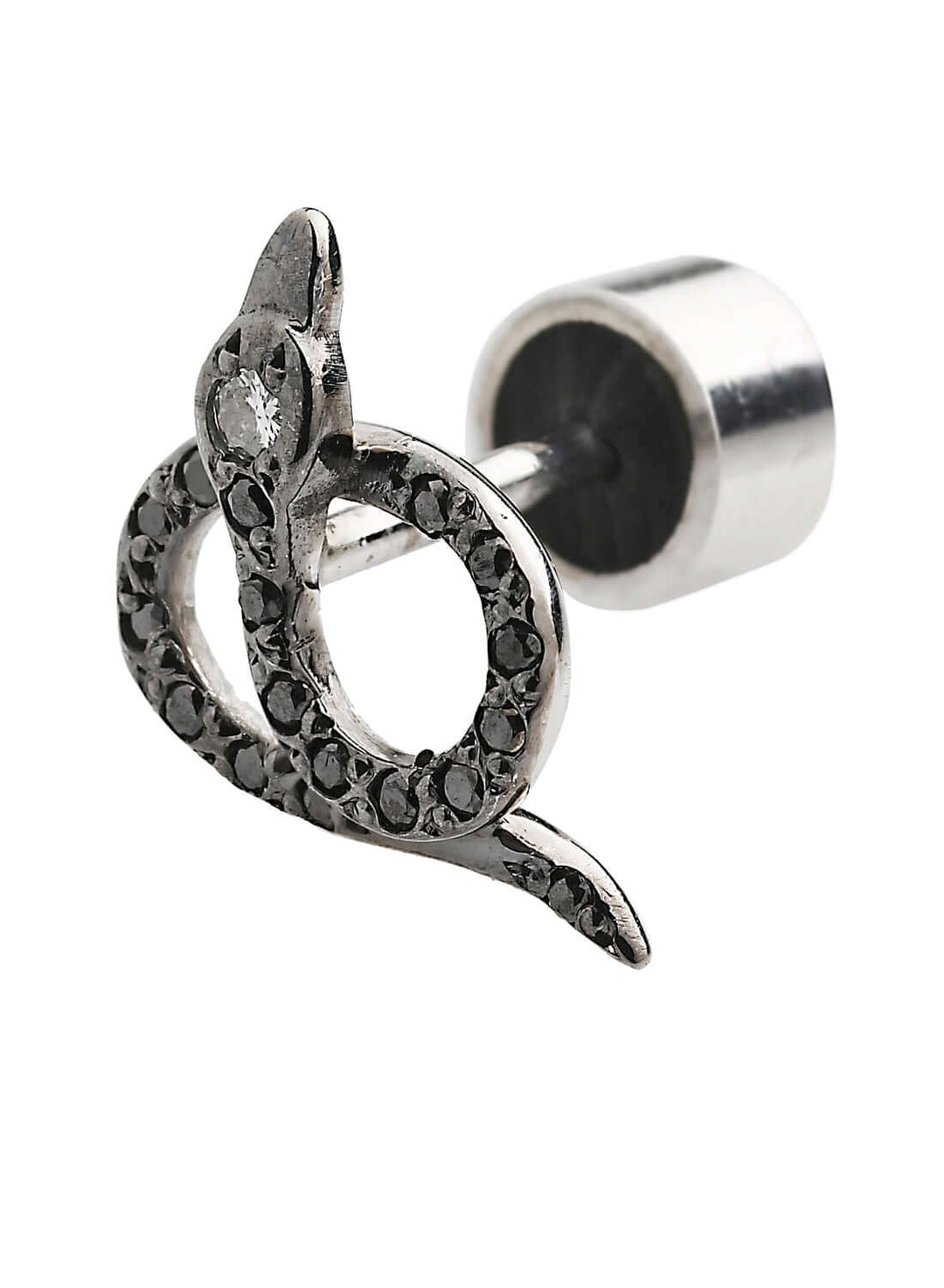 Snake Studs Pave W - Ox - Bd - d - SNAKES - Ileana Makri