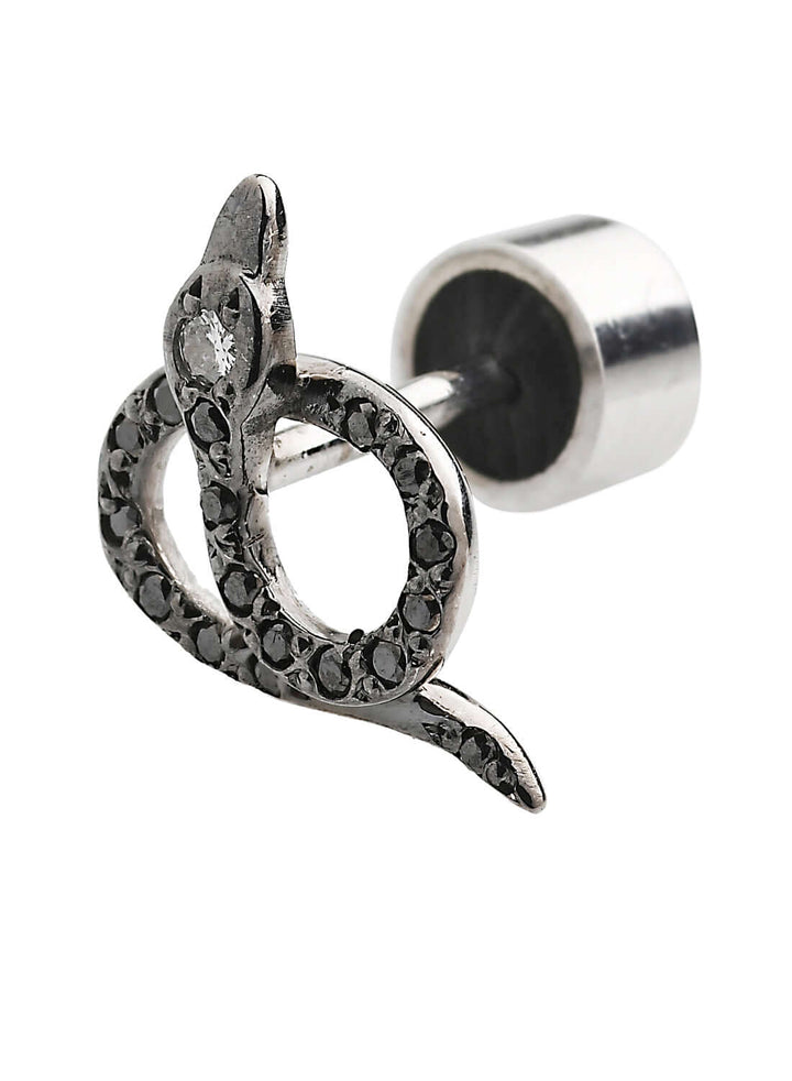 Snake Studs Pave W - Ox - Bd - d - SNAKES - Ileana Makri