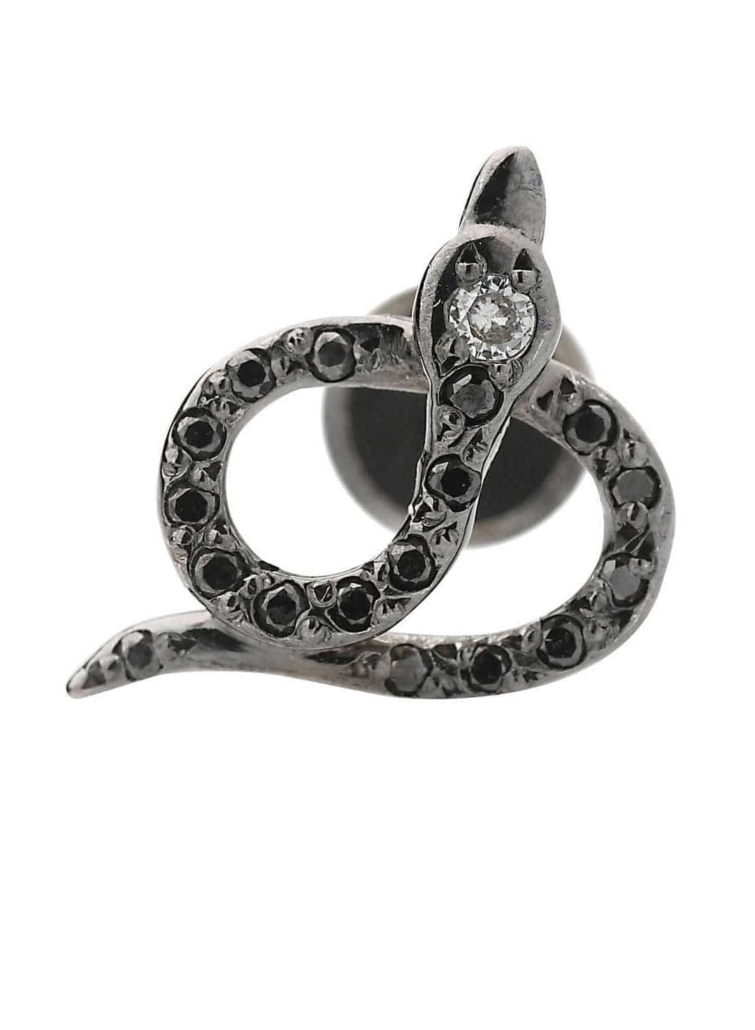 Snake Studs Pave W - Ox - Bd - d - SNAKES - Ileana Makri