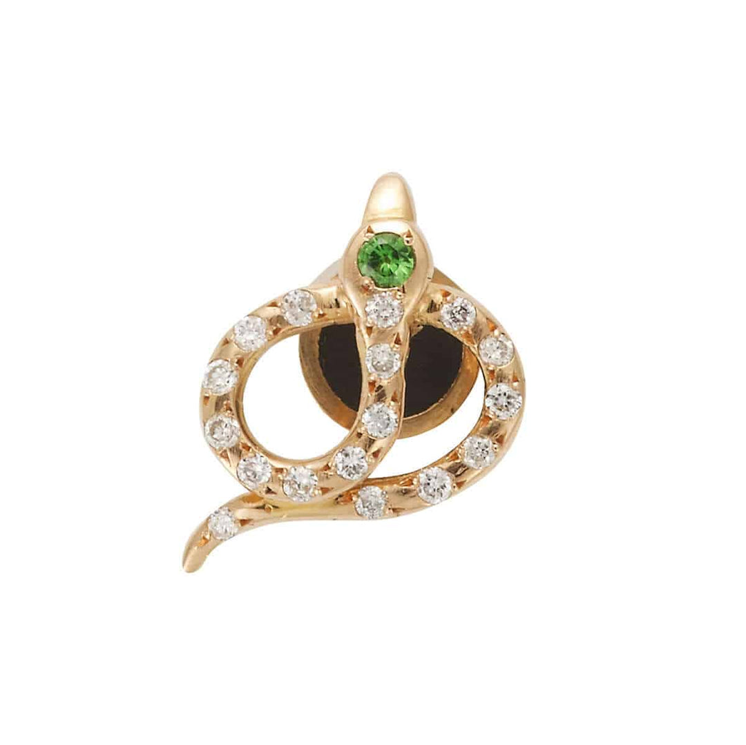 Snake Studs Pave Y - D - Ts - SNAKES - Ileana Makri