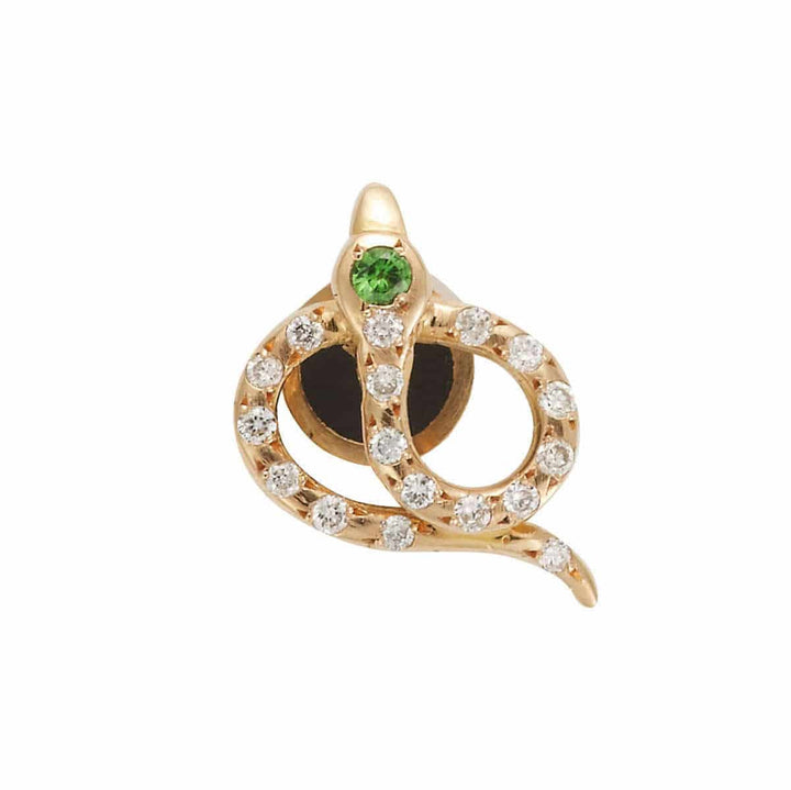 Snake Studs Pave Y - D - Ts - SNAKES - Ileana Makri