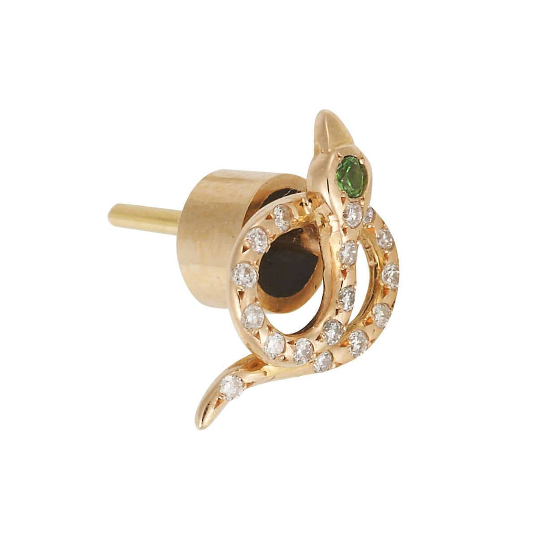 Snake Studs Pave Y - D - Ts - SNAKES - Ileana Makri