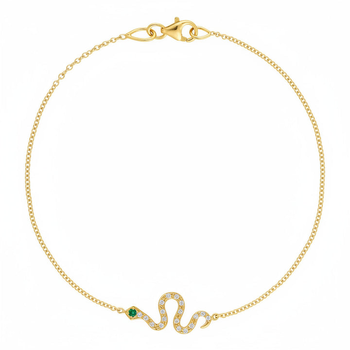 Little Snake Bracelet Yellow Gold Diamonds & Tsavorite