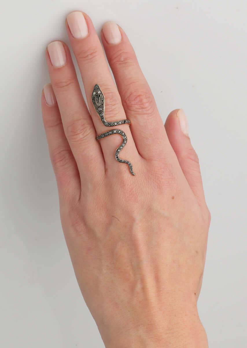 Cobra Ring P-Bd-D - SNAKES - Ileana Makri store