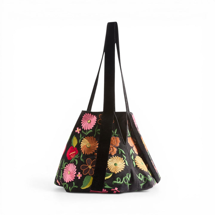 Soft Bag Crossflower Black - La Double J Accessories - Ileana Makri