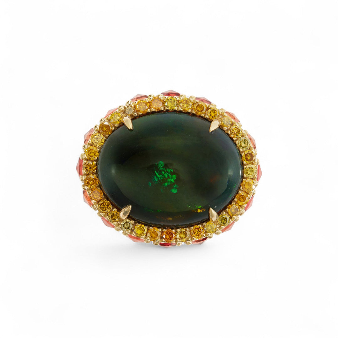 Solar Eclipse Opal Ring - OAK - Archive - Ileana Makri