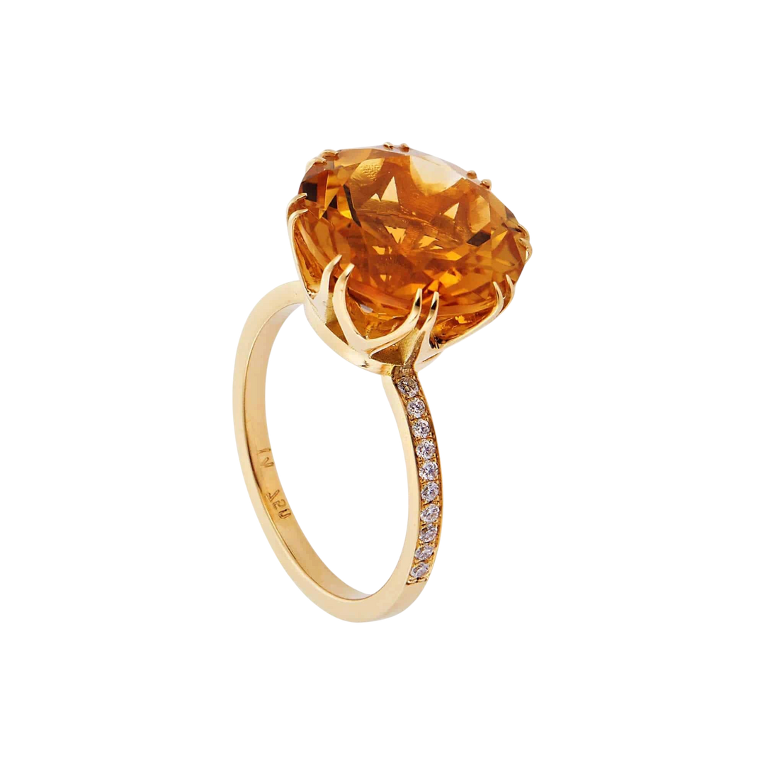 Solitaire Crown Ring Citrine - Crown - Ileana Makri