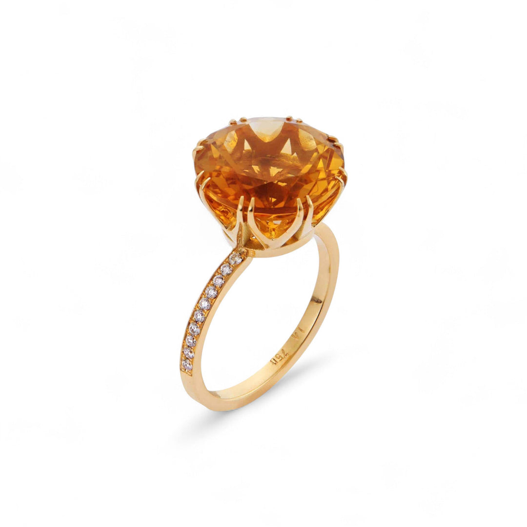 Solitaire Crown Ring Citrine - Crown - Ileana Makri
