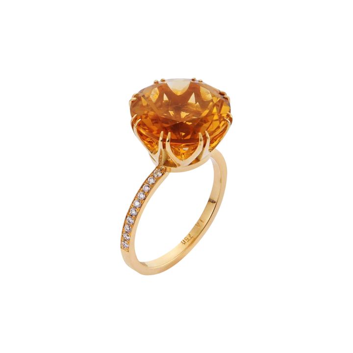 Solitaire Crown Ring Citrine - Crown - Ileana Makri