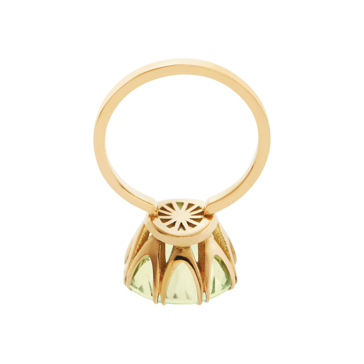 Solitaire Crown Ring Green Amethyst - Crown - Ileana Makri